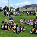 Halifax Panthers players leading a coaching session at the Smudger U7s