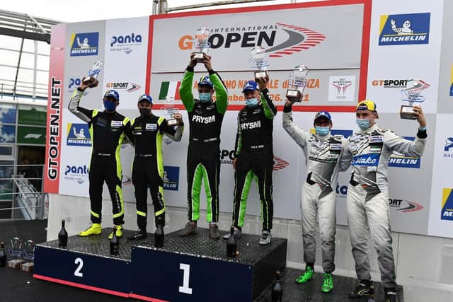 Podium finish for the Inception team at Monza, in Italy. Picture: Optimum Motorsport