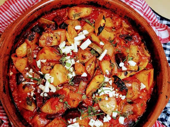 Briam is a traditional Greek dish that is simple to make.