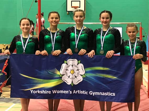 Members of Cleckheaton’s TSV Gymnastics Club, which has received a £1,000 donation to upgrade its equipment.