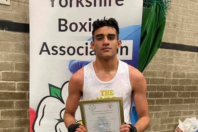 Purge Boxing Academy's Amaar Farooq, who won the Yorkshire junior title before losing out in the National pre quarters.
