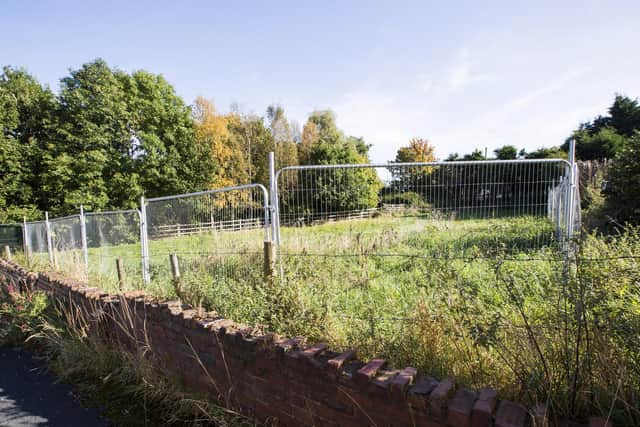 Land next to Hanging Heaton Working Men's Club where there are plans to build houses.