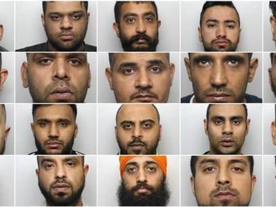 The 20 members of the Huddersfield grooming gang convicted of offences against young, vulnerable girls and jailed in 2018.