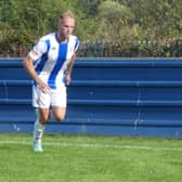 Nicky Walker, who was in great goalscoring form to hit a hat-trick for Liversedge against Ossett United.
