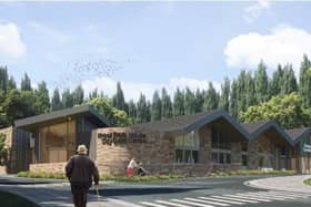 An artist’s impression of the exterior view of the proposed new Knowl Park House and Centre of Excellence, Mirfield