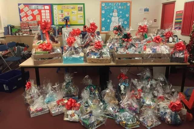 The elves distributed more than 70 hampers last year