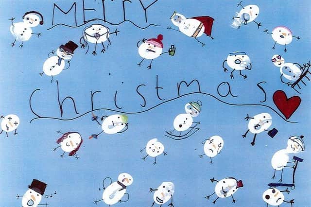 The snowmen design by nine-year-old Beatrice will feature on Batley and Spen MP Kim Leadbeater's Christmas card this year