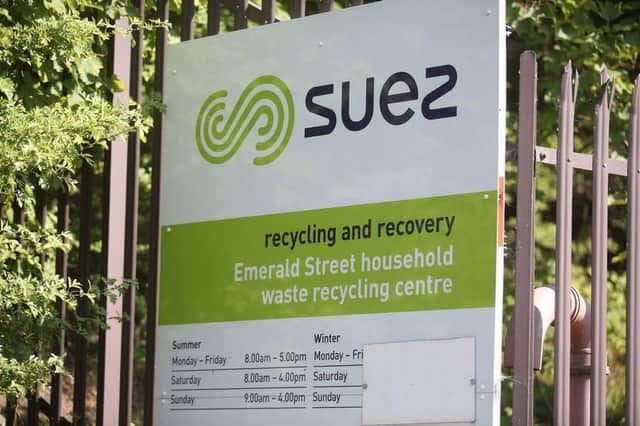 The Kirklees recycling centre at Emerald Street in Huddersfield