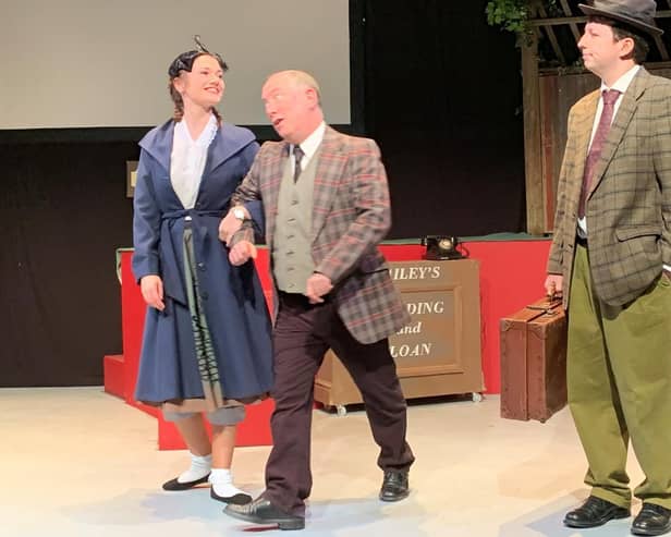 Dewsbury Arts Group's production of 'It's A Wonderful Life'. Pictured from the left are Anya Firth, Mark Bailey and Nick Bailey