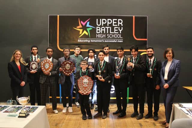 Award winners at Upper Batley High School's annual presentation evening