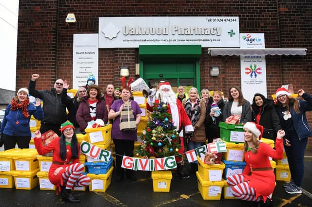 Presents were donated by the local community at Knights Oakwood Pharmacy in Birstall and delivered to the residents at nearby Priestley Care Home