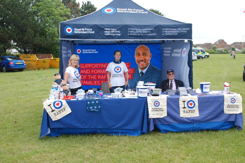 Eastbourne Armed Forces Day. Stand for the Royal Air Force Benevolent Fund.Picture by Bob Newton. SUS-210628-121106001