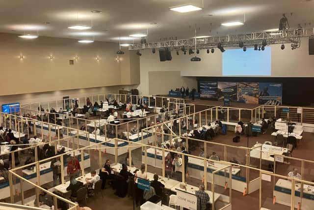 The general election count in Kirklees 2024.
