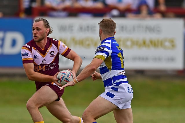 Jimmy Meadows in possession for Batley against Halifax
