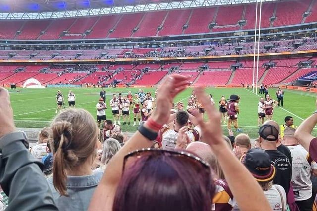 Batley Bulldogs fans applaud their heroes after the agonising defeat. Despite the result, it was a performance to be proud of and a day which will live long in the memory.