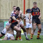 Dewsbury in action against rivals Batley on Boxing Day. (Photo credit: Thomas Fynn).
