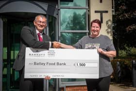 Batley Food Bank has received a £1,500 donation from Barratt Developments Yorkshire West as part of its Community Fund initiative.