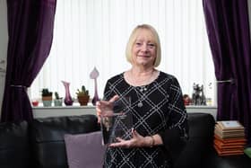 Brenda Whitworth with her BBC Make A Difference Award.