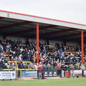 The South Stand at FLAIR Stadium, home of Dewsbury Rams. Photo by Thomas Fynn.