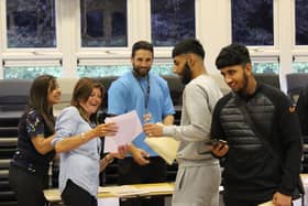 Students from Upper Batley High School receive their results