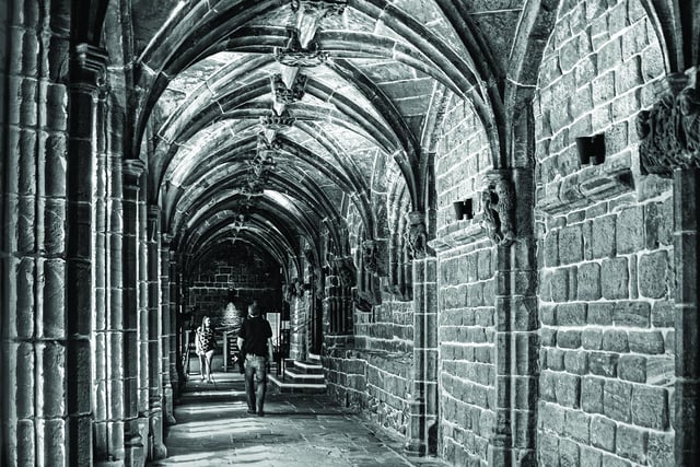Cloisters at Chester Cathedral by Frank Lodge