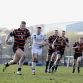 Jimmy Beckett, seen here in action for the Rams last season, Ronan Dixon, Bailey Dawson, Louis Collinson and Elliot Morris were all praised by assistant head coach Jaymes Chapman after the friendly defeat at home to Huddersfield Giants. (Photo credit: Thomas Fynn)