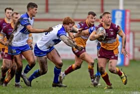 Action from Batley Bulldogs’ third round Challenge Cup win over Workington Town