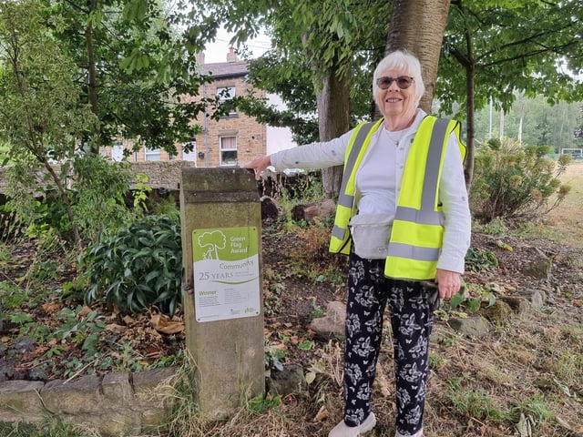 Chair of Upper Hopton Community Association, Chris Breare, at the Recreation Ground.