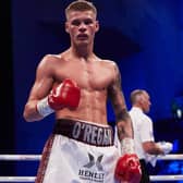 Cory O'Regan made it nine wins from nine with an impressive inside the distance win over Antonio Rodriguez at Leeds Arena. Picture: Mark Robinson Matchroom Boxing