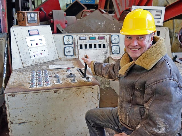 Stuart Mills from Adco Properties sat at the control desk for one of the winders.