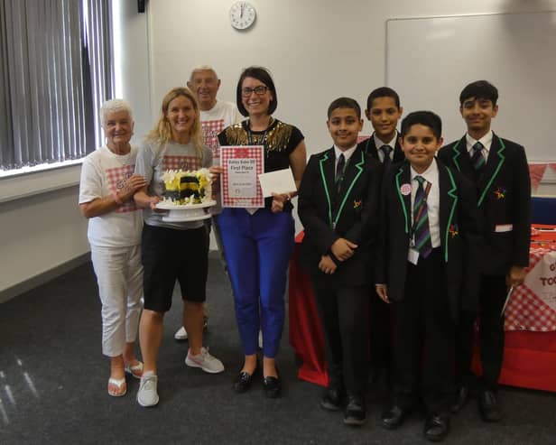 Upper Batley High School organised a Batley Bake Off, which saw some creative and inventive cakes from both young people and staff across the Trust family of schools, along with members of the local community. Kim Leadbeater, and her parents, judged the competition.