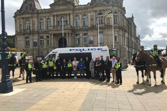 Partners including Kirklees Taxi Licensing, the Vehicle Driver Standards Association, Hope for Justice, Kirklees Council housing compliance officers and the CHART drugs and alcohol charity all took part in a week of action with West Yorkshire Police to tackle issues including street drinking in Dewsbury town centre last summer