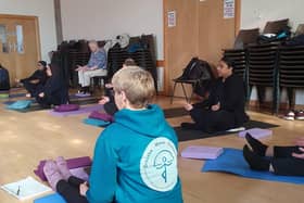 Spen Court representatives attended an Umbrella Yoga session at Holy Trinity Church in Batley Carr
