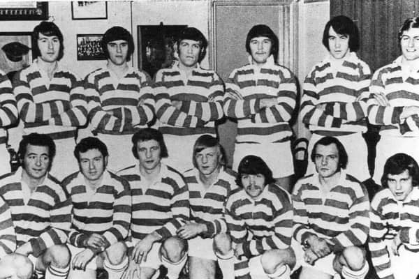 Tony Halmshaw, on back row, far right, with his Halifax RLFC team who won the Players No 6 Trophy in 1971-72.