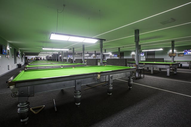 The snooker tables at Batley's new snooker centre.