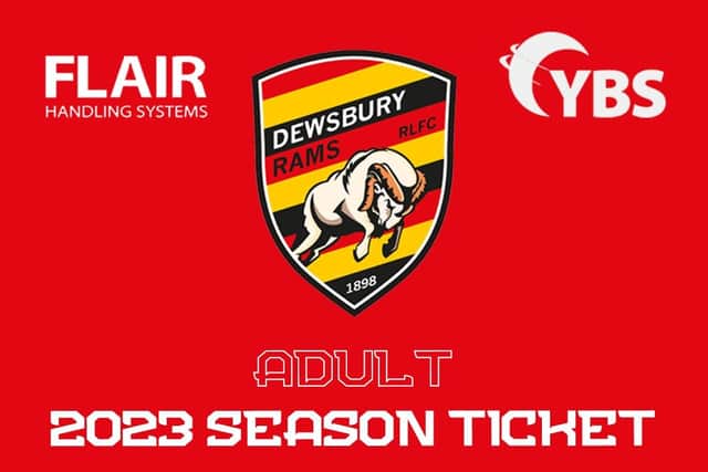 Your chance to win a pair of SEASON TICKETS for Dewsbury Rams’ 2023 league campaign.