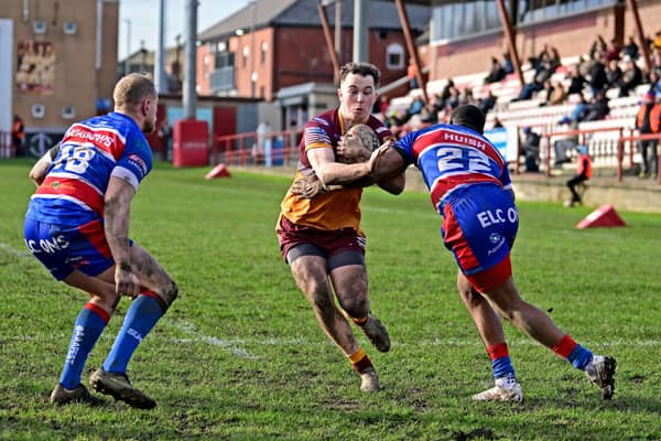 Batley Bulldogs in action against Rochdale in last weekend's fourth round of the Challenge Cup. (Photo credit: Paul Butterfield)