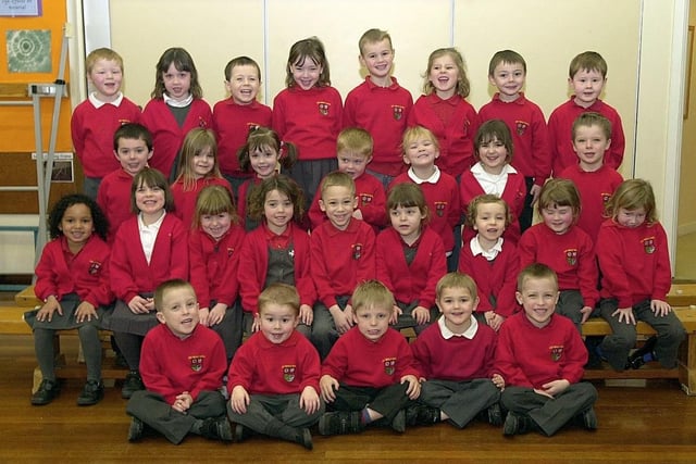The Reception Class at East Bierley First School in 2005.