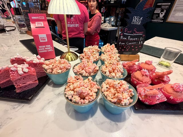 There was a lot of pink food on offer.