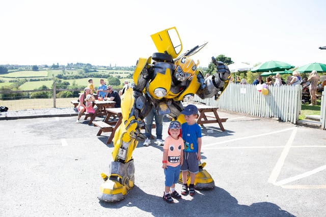 The fundraising day had a visit from Transformers Bumblebee, courtesy of CPM Entertainers.