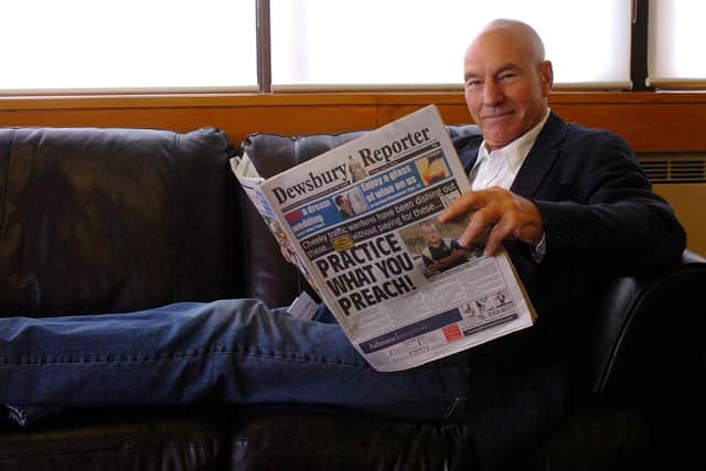 When he left school at the age of 15, Sir Patrick landed a job as a junior reporter on the Dewsbury Reporter covering the Mirfield district.