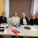Spen Valley MP Kim Leadbeater with members of the Cleckheaton and Spenborough Town Hall Group, who are working on a business plan to re-open the building.
