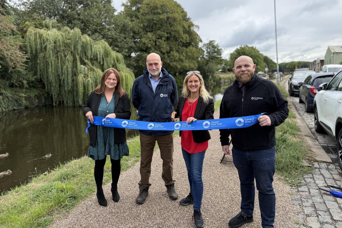 Mirfield’s improved canal towpath officially opened by Kim Leadbeater MP ...