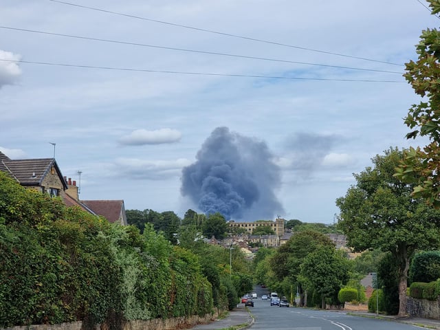 The fire could be seen in Hightown.
