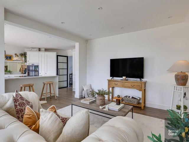 Open plan living space.