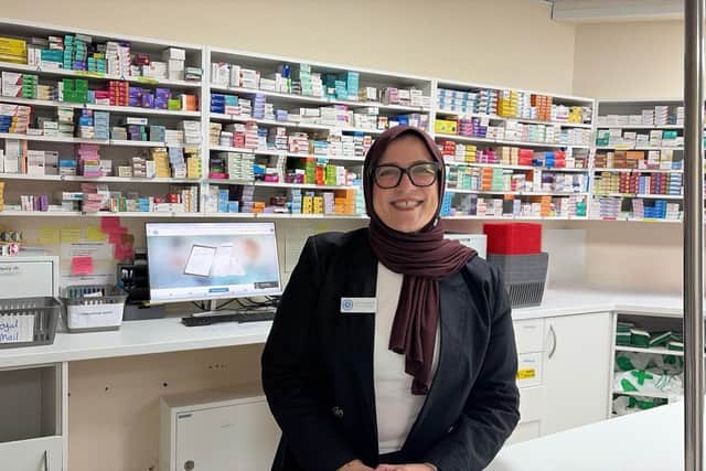 Fatima Fakech at Advanced Care Pharmacy in Cleckheaton.