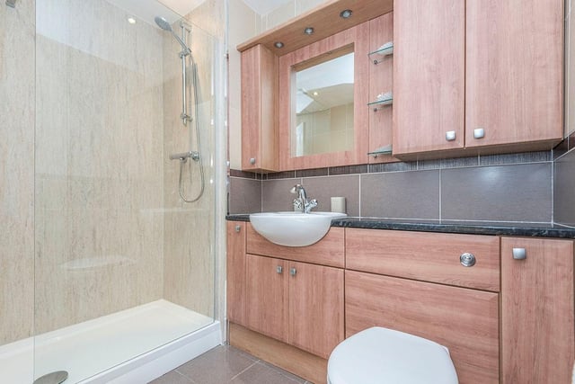An en suite facility attached to a double bedroom within the property.
