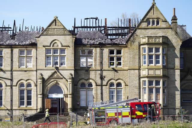 Mark Eastwood has paid tribute to the “brave” firefighters who tackled a fire at the site of the “historic” former Dewsbury school - Wheelwright Grammar - last night (Monday).