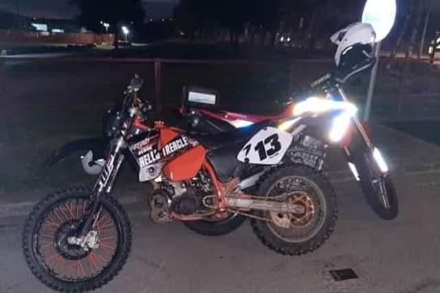 A bike was seized by police in Dewsbury this weekend as part of a police operation on nuisance off-road vehicles.