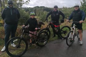 Craig Moffat, second from the right, from Clean Wheels seen here taking part in the first free guided ride on the Spen Valley Greenway as part of Cycling UK's Big Bike Revival.